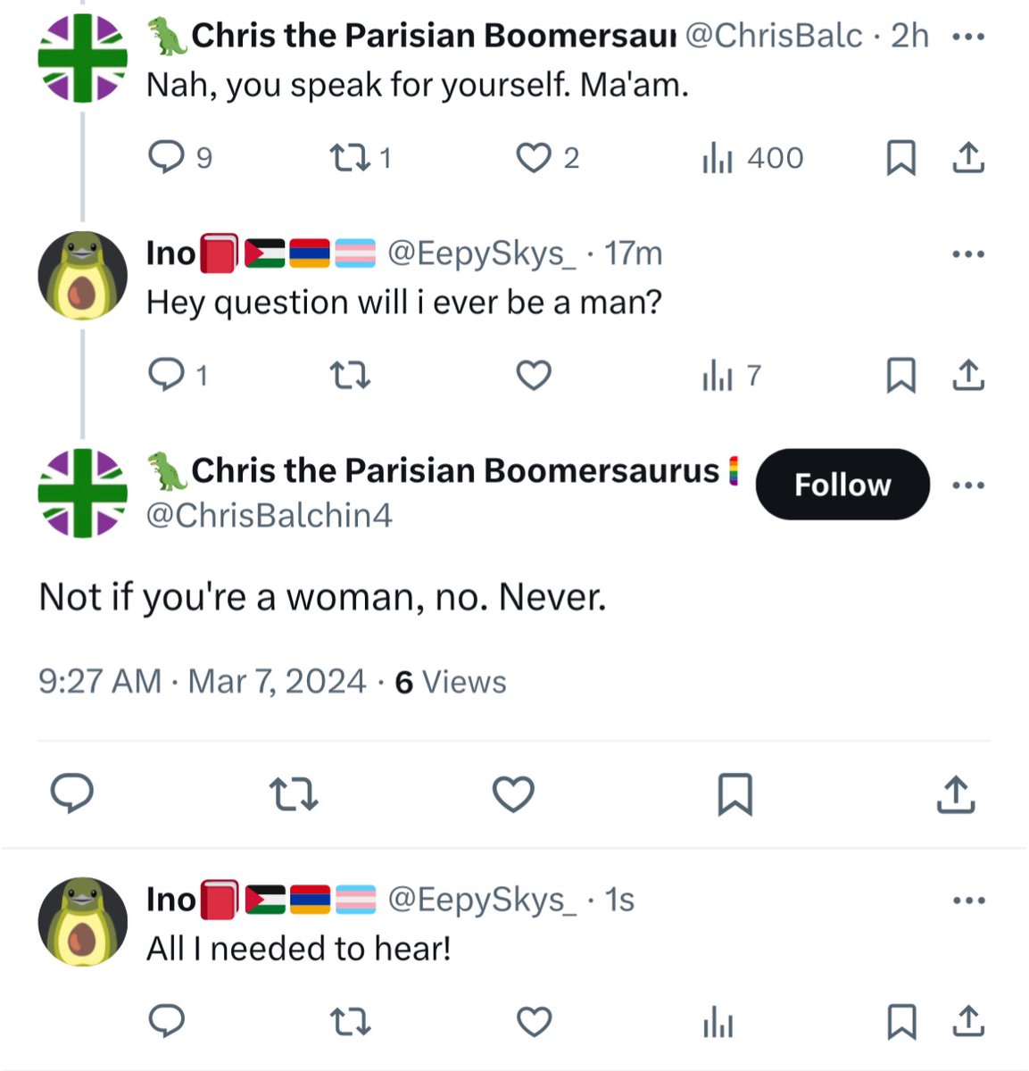EepySkys_'s tweet photo. Transphobes are actual lobotomites lmao https://t.co/5W7Z0Njry7