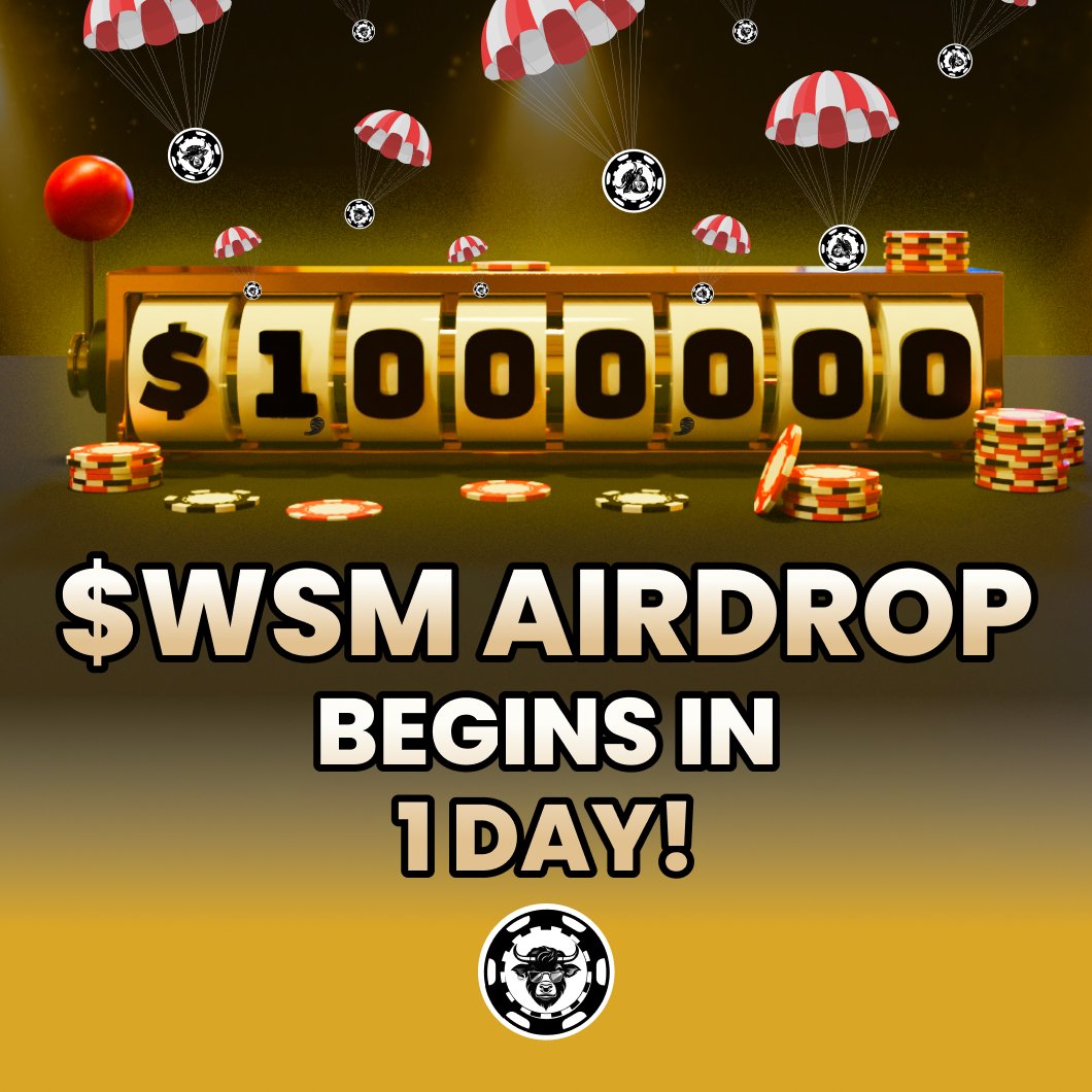 Our $1 Million Airdrop begins TOMORROW! 💰

Stay tuned for further updates on how you can get involved 🎉

Make sure you are ready! Sign up to our casino today bit.ly/4bWO8be 🎰