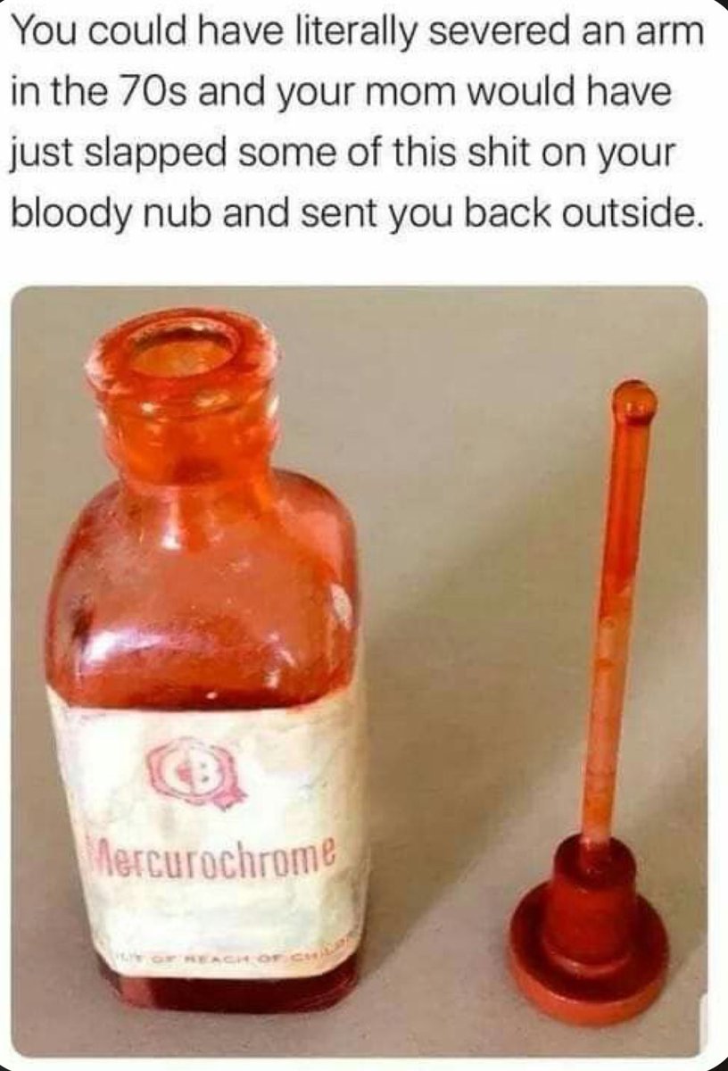 GenXTalks1's tweet photo. #genxtalks #mercurochrome #firstaid #childhood #booboos #ouchie #hurt #aid #mom #remember https://t.co/yRbKitXzRS