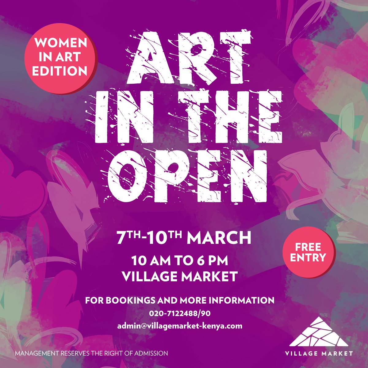 VillageMarket's tweet photo. Day one of Art in the Open- Women in Art Edition is off to an amazing start!
So much artistic magic to dive into till Sunday the 10th!
#artintheopen #artintheopen2024 #womeninart #femaleartists #i̇wd2024 #villagemarketnairobi https://t.co/KkE1BHsv7M