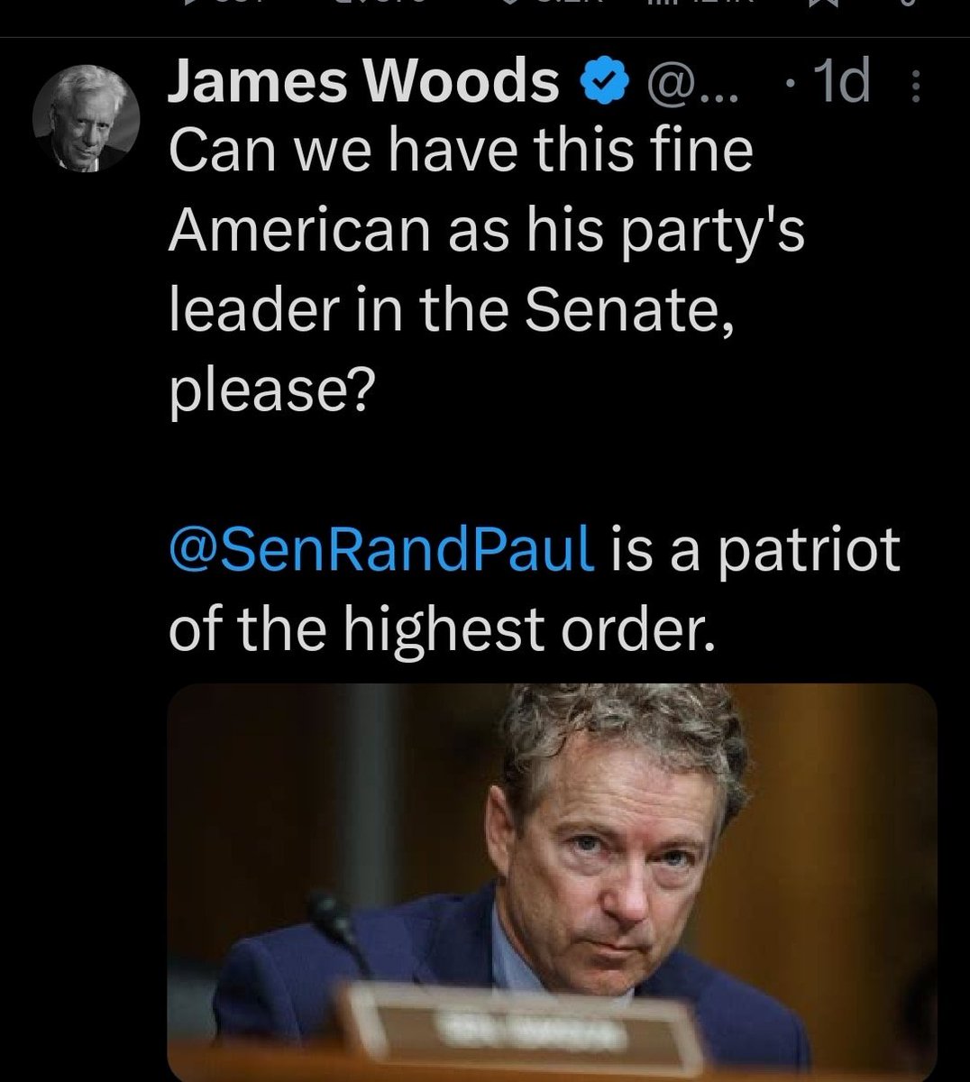 What do you think? Do you agree with James? If not @SenRandPaul then who would be your choice?