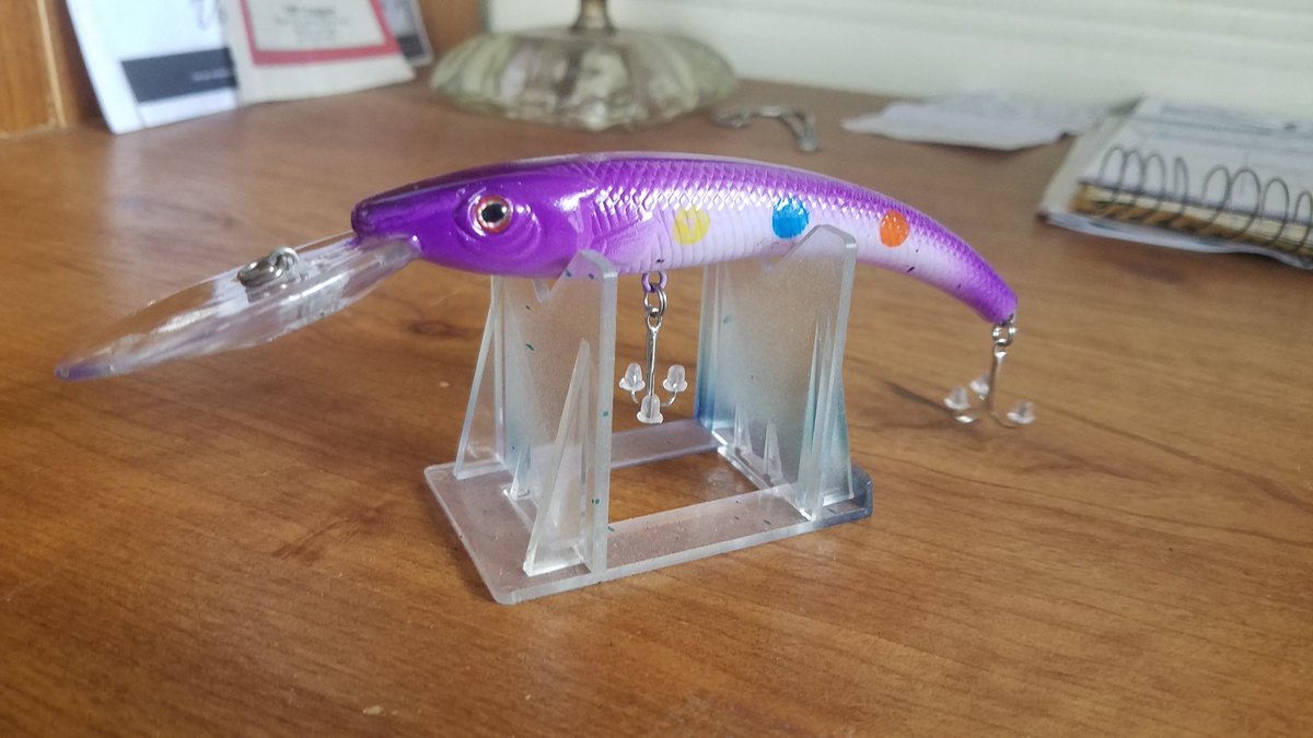douglaskamp's tweet photo. Some of the fishing lures we paint and assemble. https://t.co/FD1LZcBbga