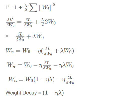 Sachintukumar's tweet photo. ✅Weight Decay

 is a regularization technique in deep learning. #Weightdecay works by adding a penalty term to the cost function of a neural network which has effect of shrinking weights during backpropagation. 

Code Blog -
https://t.co/Q5E3wwvLat https://t.co/VjMAwFZFRY