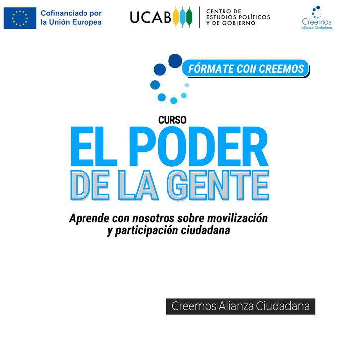 ¡Cursa 'El poder de la gente'! Y adéntrate en las complejidades de los procesos de participación ciudadana y construcción de paz. Organizado por:    CEPyG UCAB

@FLACSOec

@PUCE_Ecuador

@cemproc

@civilresistance

▶ docs.google.com/forms/d/e/1FAI…