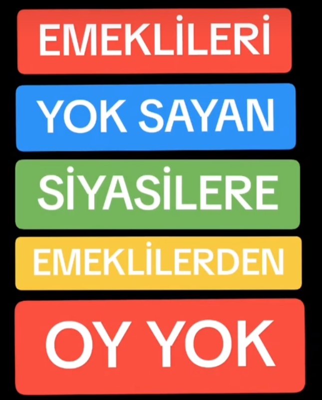EMEKLİ SANDIĞI BEKLİYOR ‼️

Emekli her seçim öncesi verilen vaatlere doydu
İktidara yakışan vaat değil icraat
İnsani yaşam şartlarına kavuşamayan kırgın ve kızgın 

EMEKLİ SANDIĞI BEKLİYOR ‼️

#SeçiminKaderiEmeklide
#EYTli5000KısmiÖfkeli
#EmeklidenProtesto
<a href="/isikhanvedat/">Prof. Dr. Vedat Işıkhan</a> <a href="/Akparti/">AK Parti</a>