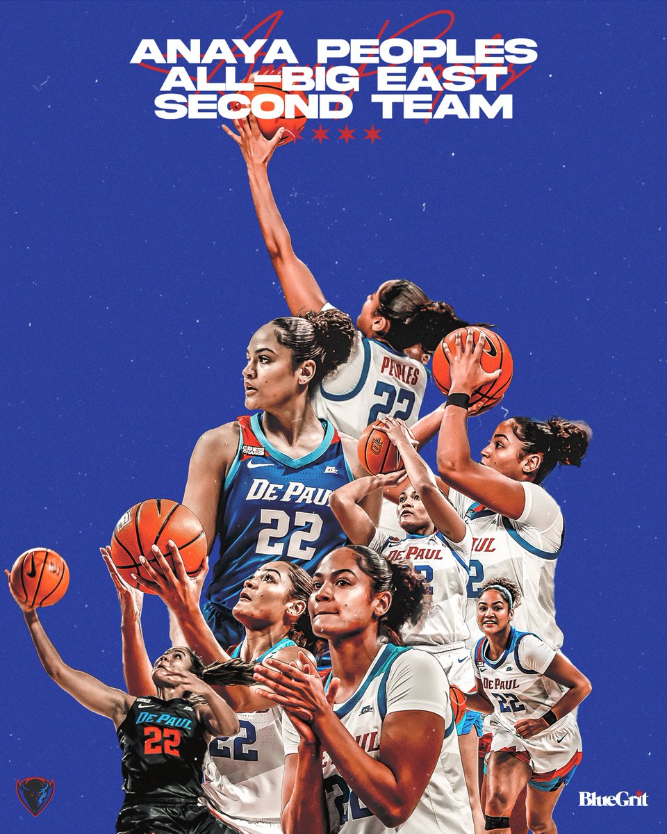 DePaulWBBHoops's tweet photo. Anaya Peoples » All-BIG EAST Second Team 

Congratulations, @sheball5, you earned that. ✨

#DePaulBall x #BlueGrit 🔵😈 https://t.co/aDSz1yFaYE
