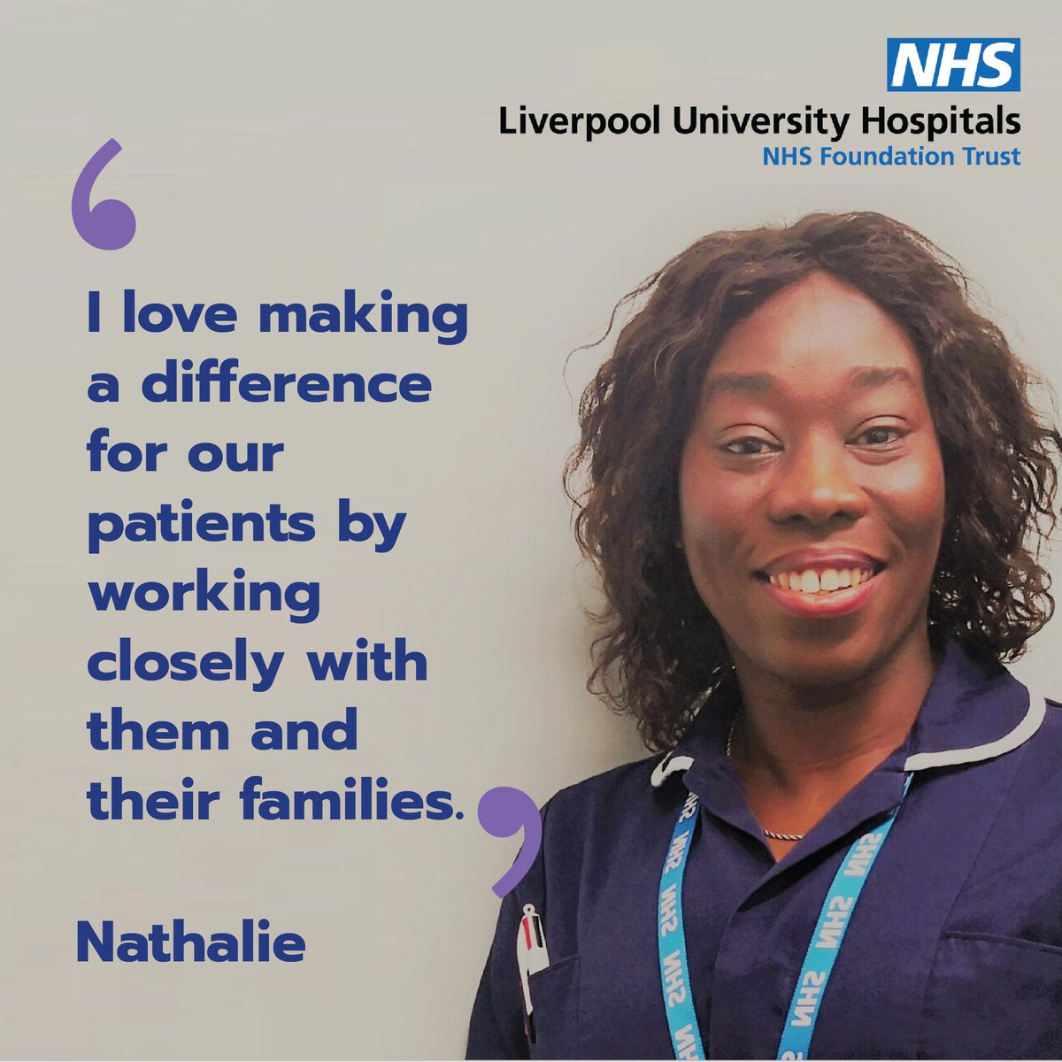 'My work as a Clinical Research Network (CRN) as a Senior Research Nurse within the Research means a lot to me. 'Being an agile research nurse with the CRN has provided me with opportunities to work across the North West.' - Nathalie Nicholas, CRN Senior Research Nurse