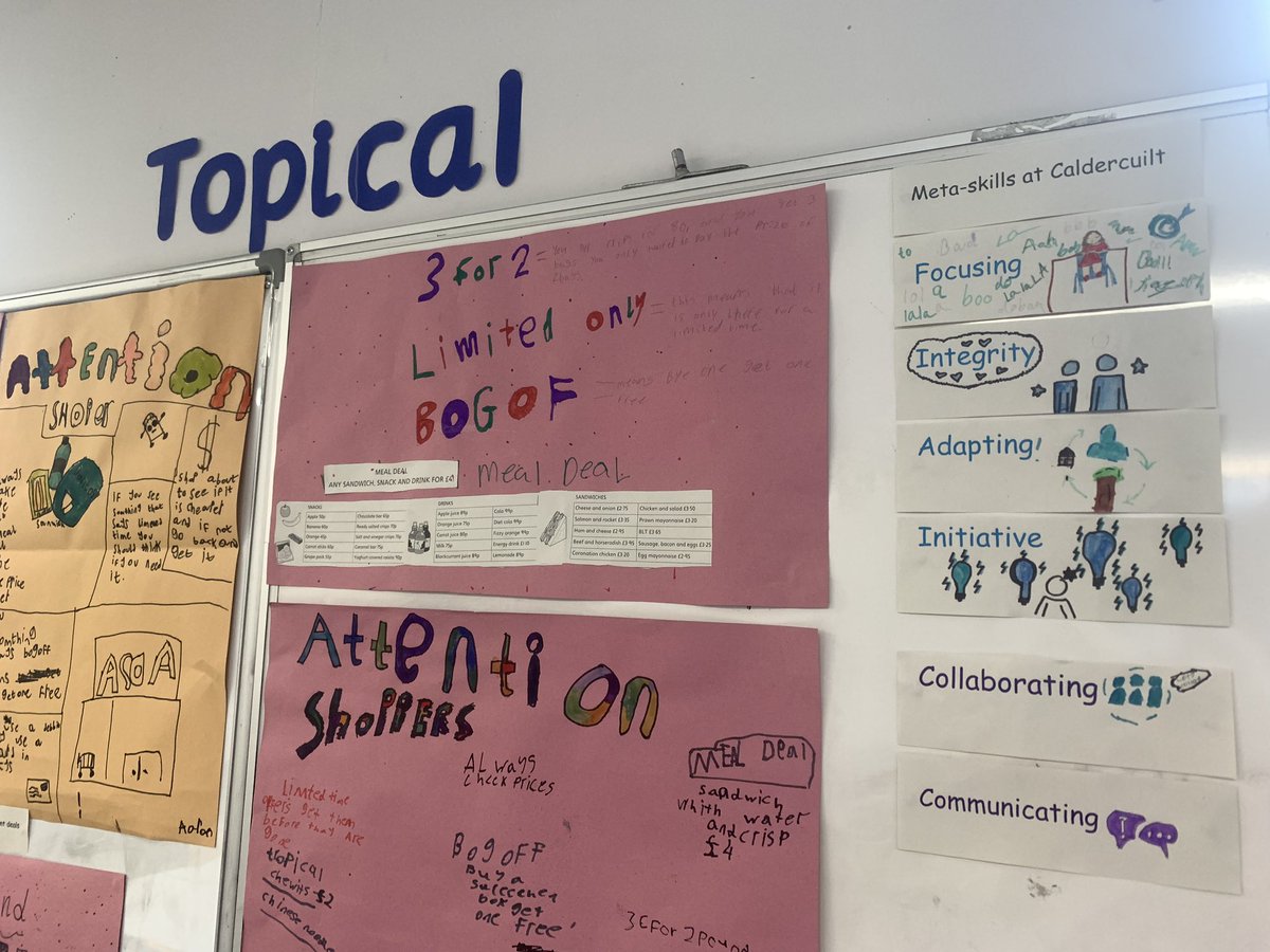 Caldercuilt's tweet photo. Meta-skills everywhere! We love to see this throughout our school! @skillsdevscot meta-skills are appearing in our classroomβs welcome and STEM displays ππ» looks like they are here to stay! @STEMglasgow @DYWGlasgow @LcfeG #cpsloveslearning https://t.co/w8Z323i0lW