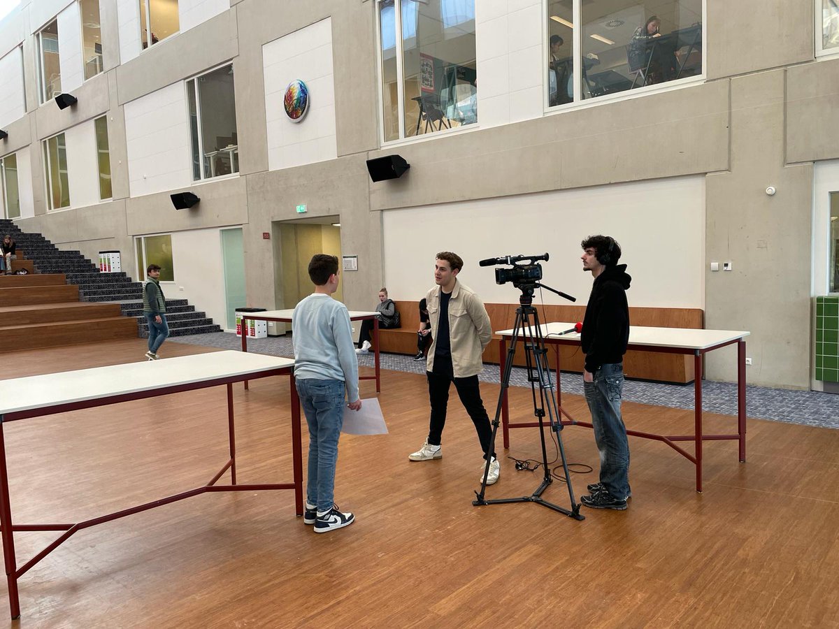 Hoe mooi is dat: leerling Bas, die de Alpe d'Huzes gaat lopen, wordt geïnterviewd door een van onze oud-leerlingen! <a href="/Studio040/">Studio040</a>