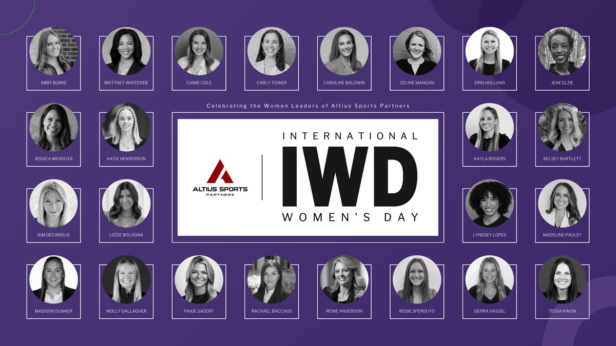 Happy International Women's Day to the phenomenal women at Altius Sports Partners!
