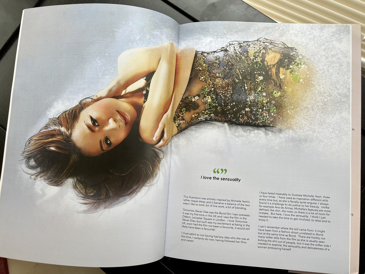 Since it’s world book day I wanted to share my favorite spread in Beauty of Bond. #jamesbond #MichelleYeoh #Oscars #tomorrowneverdies #beautyofbond