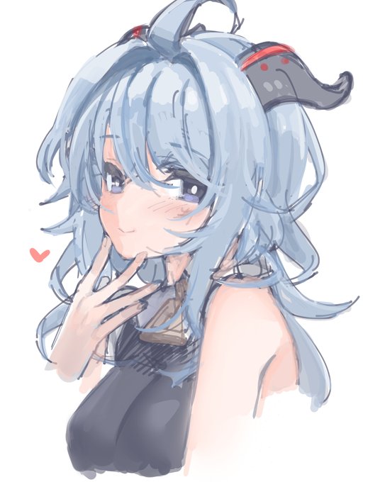 意味深な表情でこちらを見てくる甘雨ちゃん 