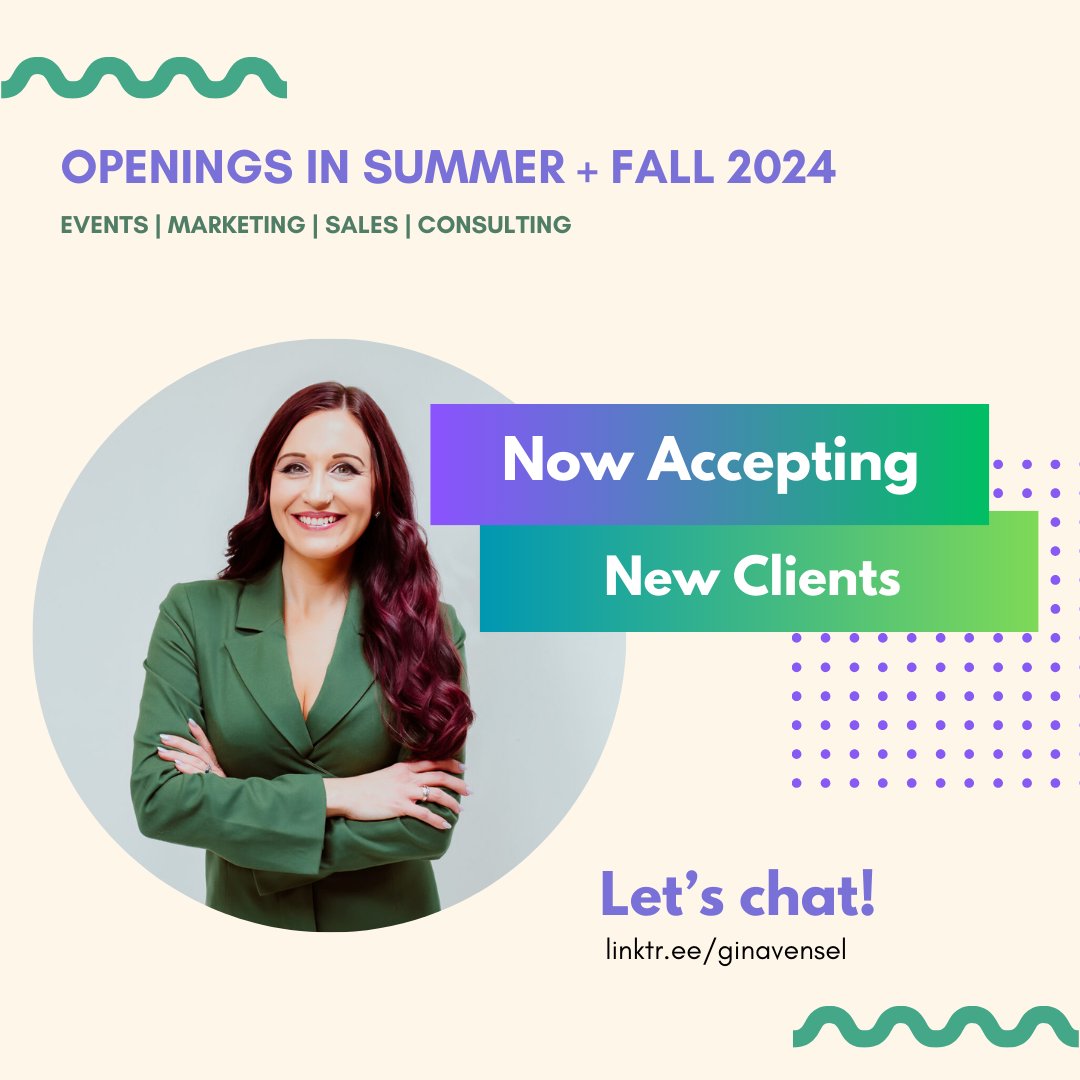 I'm now accepting new clients for summer + fall projects. #newclientswelcome #projectsolutions #eventprofessionals