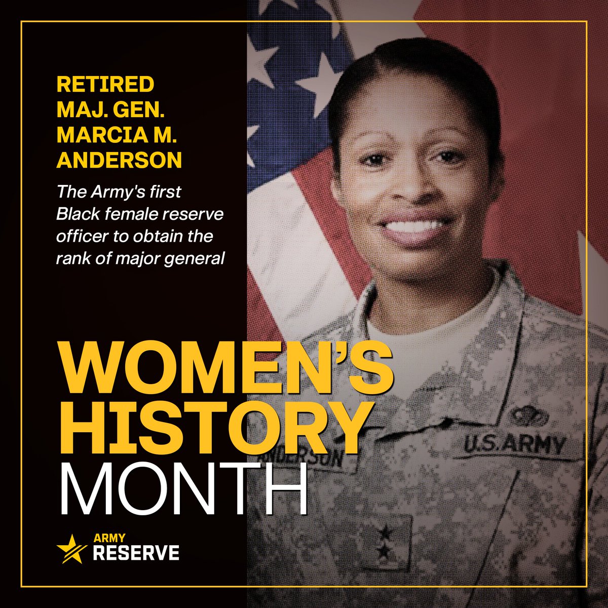 'Do not expect to be rewarded just because you show up on time, do what is expected of you, and leave at the same time every day because that is merely C-grade work.' Maj. Gen. Marcia Anderson #WomensHistoryMonth #BAYCB