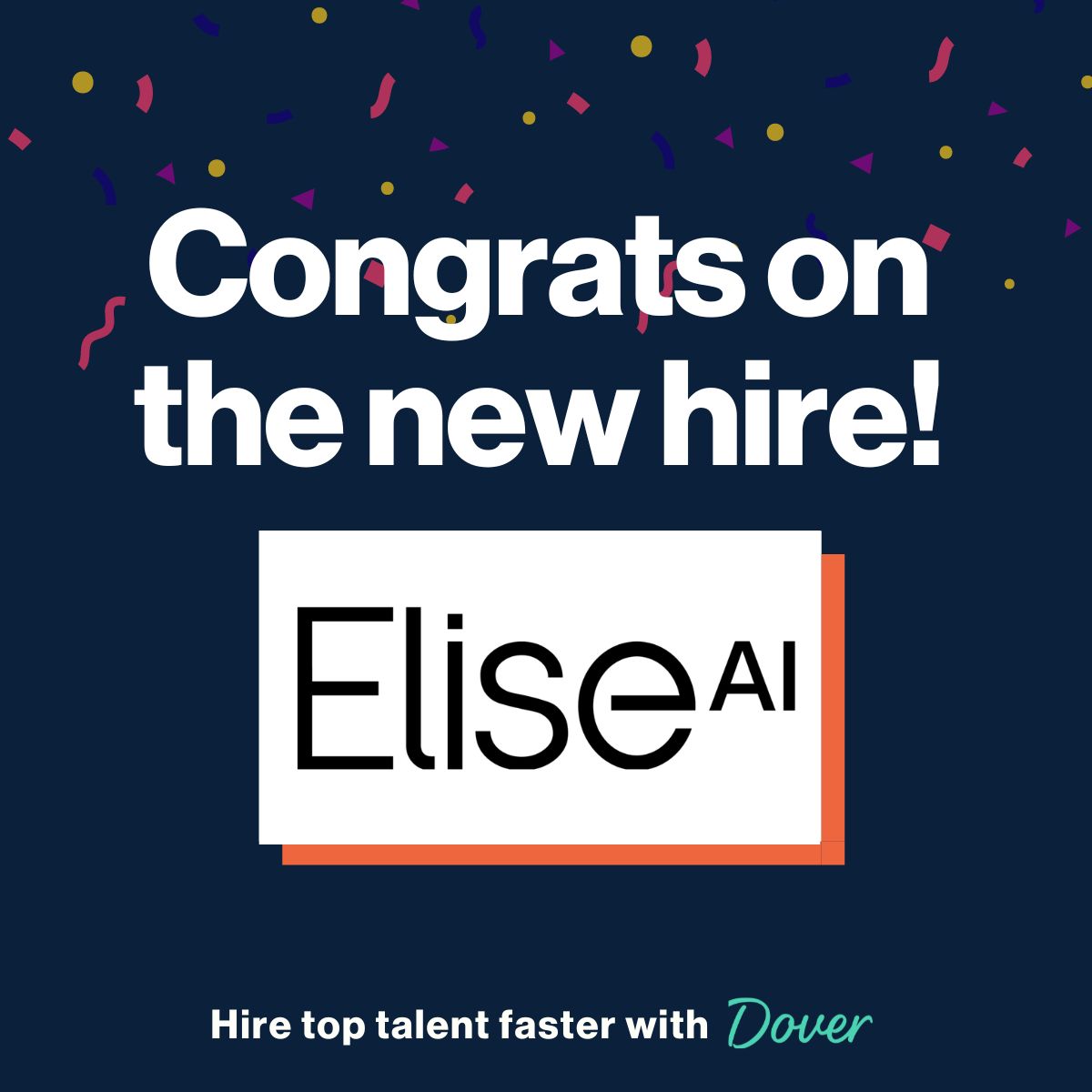 At Dover, we're passionate about empowering AI  startups to build their dream teams. Congrats to EliseAI team on their first successful hire using Dover!
#ai #startup #hiring #aijobs #recruiting #aistartups