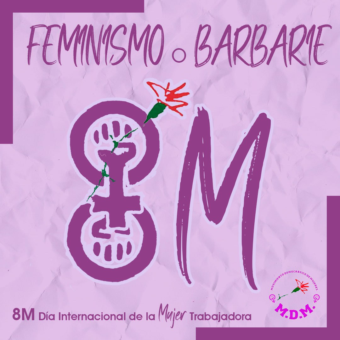 Feminismo o barbarie 

…ntodemocraticodemujeres.wordpress.com/2024/03/07/fem…

#feminismo 
#Barbarie 
#8M
#DiaInternacionalDeLaMujerTrabajadora