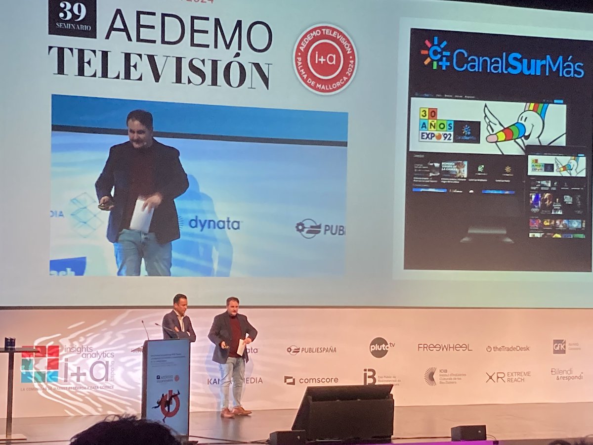 Arrancamos la segunda parte del día en #AedemoTV2024 con Chema García de <a href="/SigmaDos30/">SigmaDos30</a> y Juanma Blanco de <a href="/canalsurmas/">CanalSur Más</a> <a href="/ia_asociacion/">Insights + Analytics España</a> #aedemoTv Análisis proveniente de su panel de #VOD