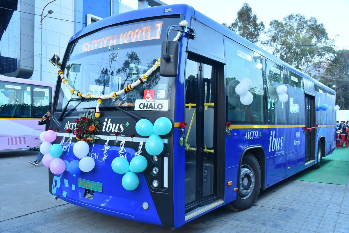 Yesterday with the flagging off of 30 e buses ,our BRTS has moved towards becoming low emission and green mobility compliant lane . Also an Internet based radio service”Atal Radio “ has been inaugurated on all our buses ,bus stands as also available for mobile access.#aictsldiary