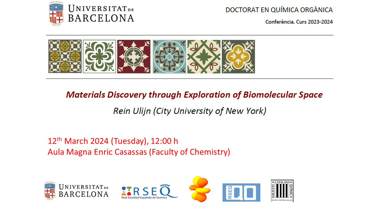 Mohit Kumar (@mohit_chemist) on Twitter photo Excited to host Prof. Rein Ulijn @UlijnGroup <a href="/ASRCnanoscience/">ASRC Nanoscience Initiative</a> who is visiting us and giving a talk at the Univ. of Barcelona. Don't miss the event if you are around Barcelona on 12th March at 12h <a href="/Organica_UB/">Secció de Química Orgànica-UB</a> <a href="/QuimicaUB/">Facultat de Química UB</a> <a href="/MolBionics/">MolecularBionics no more in X</a> Excited to host Prof. Rein Ulijn @UlijnGroup <a href="/ASRCnanoscience/">ASRC Nanoscience Initiative</a> who is visiting us and giving a talk at the Univ. of Barcelona. Don't miss the event if you are around Barcelona on 12th March at 12h <a href="/Organica_UB/">Secció de Química Orgànica-UB</a> <a href="/QuimicaUB/">Facultat de Química UB</a> <a href="/MolBionics/">MolecularBionics no more in X</a>
