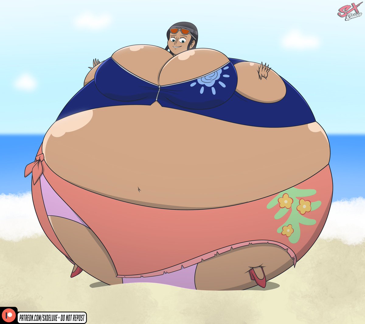 Nothing like a relaxing day at the beach to work on your tan. Also become a giant beachball too, I guess.