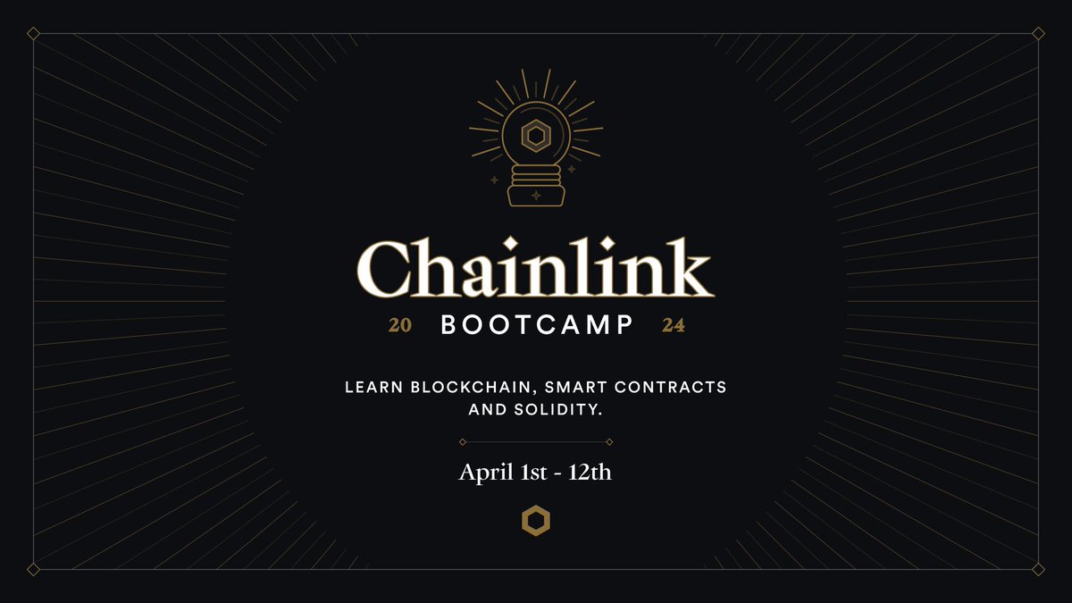 The Chainlink Developer Virtual Bootcamp is here: 🖥️ Learn the basics of smart contract development, Solidity, Chainlink, and more ⚙️ Live support from expert devs 📅 April 1 - 12 (2 hrs/day) 100% free and online. Start your Web3 developer journey 👇 Choose your preferred