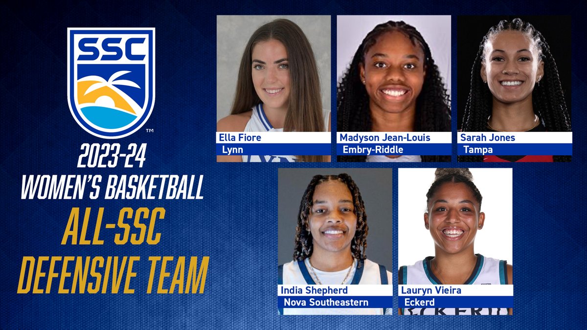 2023-24 SSC Women’s Basketball - 𝗔𝗹𝗹-𝗖𝗼𝗻𝗳𝗲𝗿𝗲𝗻𝗰𝗲 𝗗𝗲𝗳𝗲𝗻𝘀𝗶𝘃𝗲 𝗧𝗲𝗮𝗺

📄 bit.ly/SSC__WBB | 🌴☀️🌊🏀