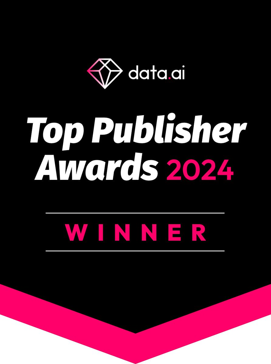 We're thrilled to share we are one of @dataai's Top Publishers of 2024! #35 Parent Companies Worldwide (Games) #9 US HQ'd Parent Companies (Games) FULL LIST: data.ai/en/top-publish… #appannie #awards #winner #gamespublisher #gamesindustry #gamebiz #TiltingPoint #raiseyourgame
