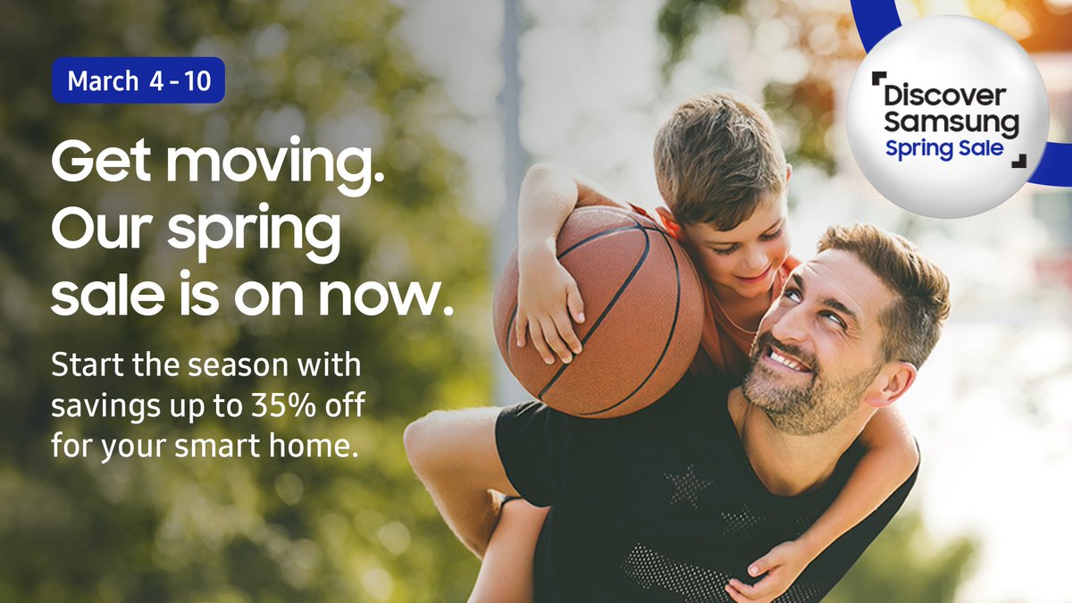 SamsungNewsUS's tweet photo. Don't miss out on the chance to save up to 35% on #Samsung tech & win a trip to the Olympic Games Paris 2024! Shop the #DiscoverSamsung Spring Sale before it ends on March 10: https://t.co/fzCsh0SoO8 https://t.co/WsTYTEFBOF