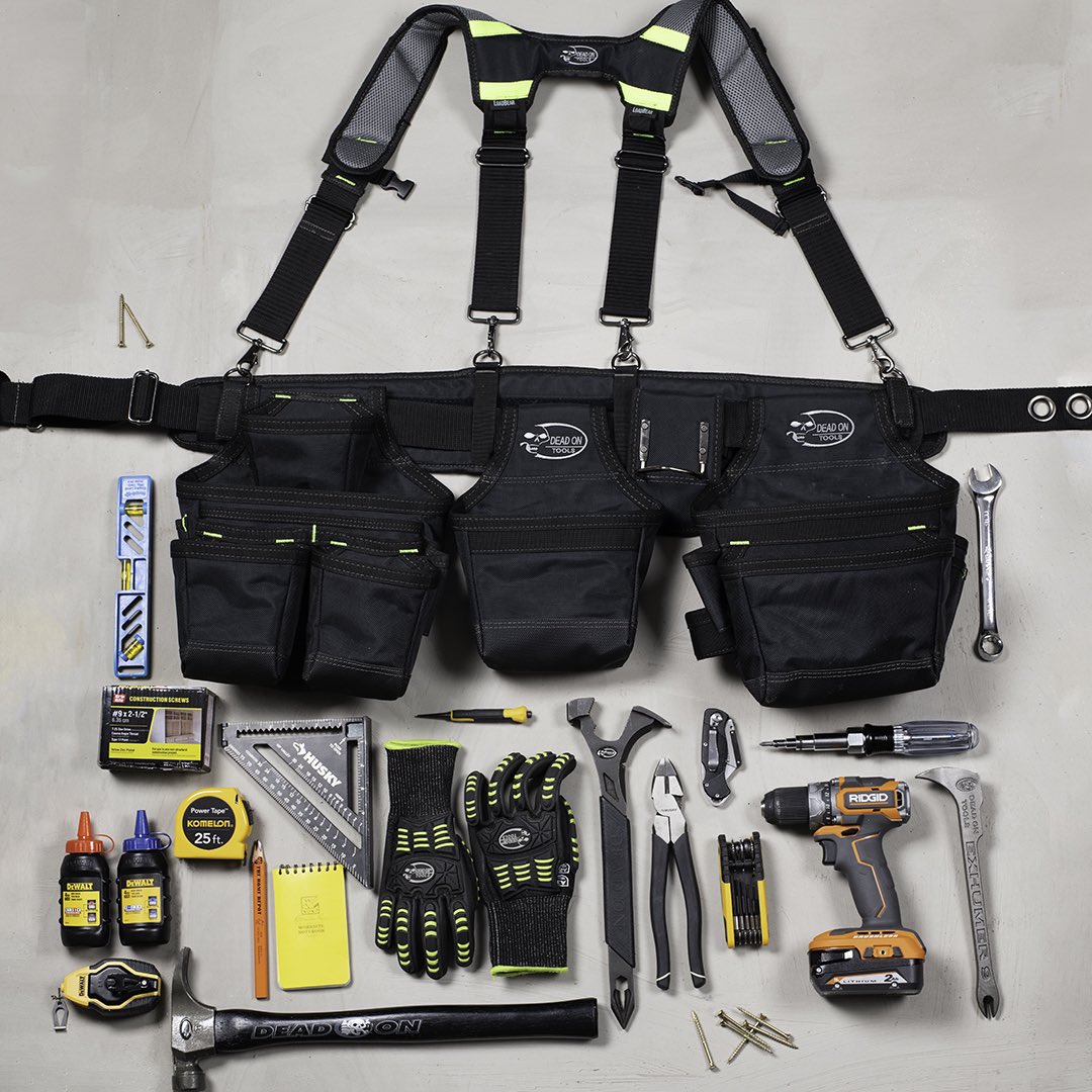 Take a peek at everything we can load up into our Framer’s Tool Belt with Suspenders. It’s perfect for all the jobsite essentials 🔨
•
•
•
#deadontools #madetoliveoutloud #deadon #tools #toolstorage #storage #toolbelt #toolrig #toolbag #belt #organization #jobsite