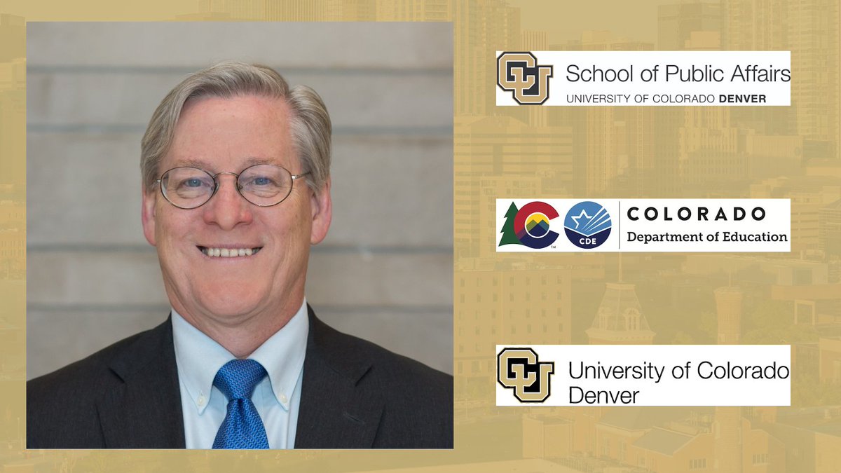 Dr. Paul Teske, Dean of the School of Public Affairs and Univ of Colorado Distinguished Professor, is funded by the Colorado Department of Education in support of the Colorado Student Leaders Institute (COSLI). @CUDenverSPA