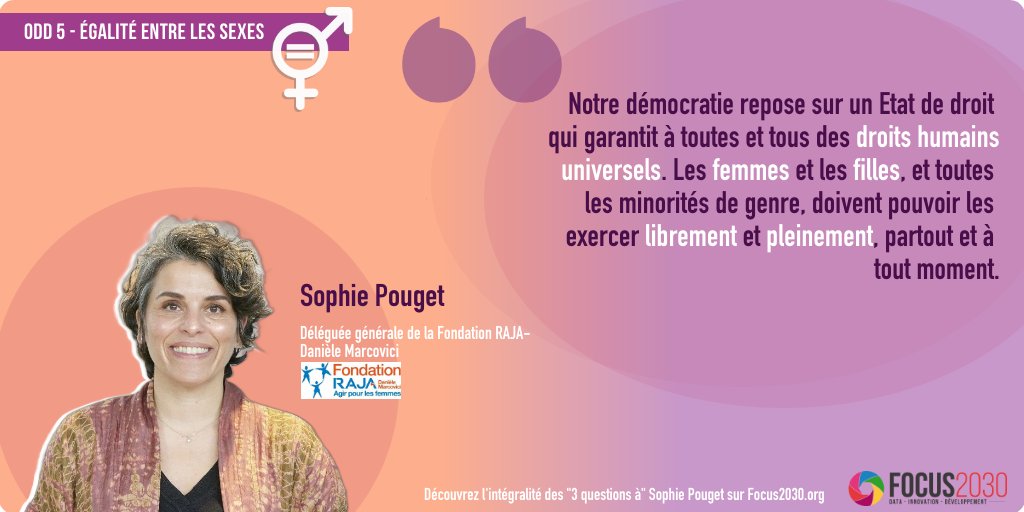 10/#8Mars #PhilanthropieFéministe 🗨️ Sophie Pouget, déléguée générale de la @FondationRaja, rappelle la nécessité de financer des projets qui placent l'égalité des genres au 💜 de leur mission 👀 L'intégralité de son entretien ⬇️ focus2030.org/Les-inegalites…