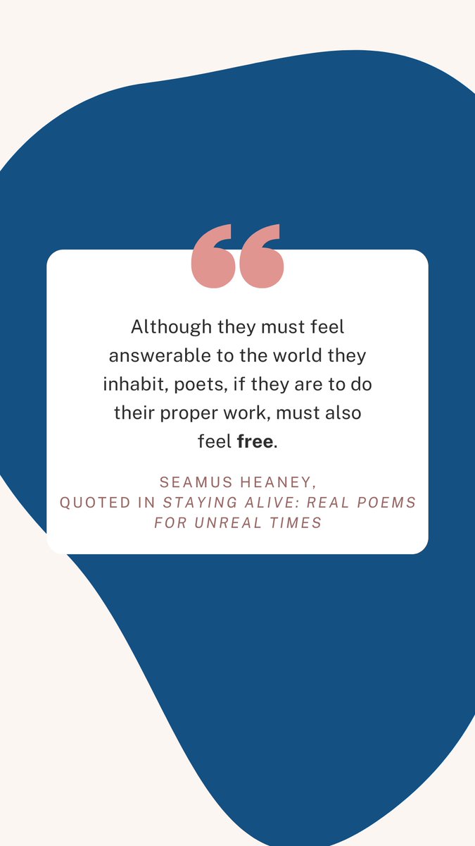 A bit of Heaney to start us off for the week. #CreativeHealth #poetry #arts #artlife