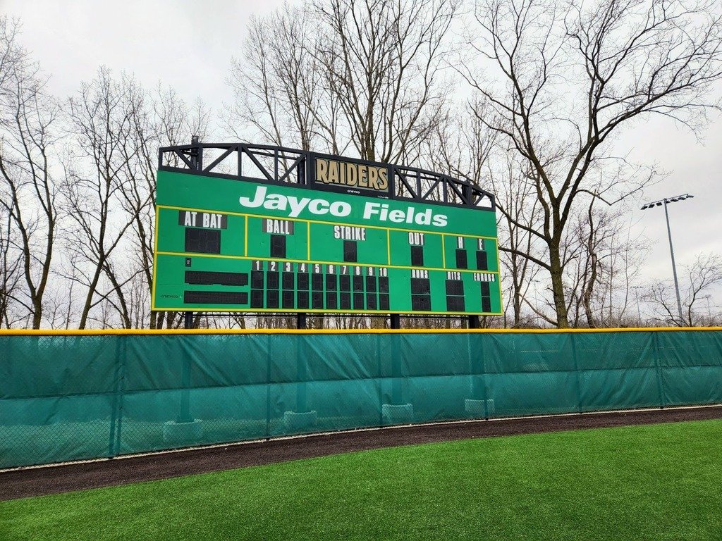 The 2024 Spring seasons are coming soon! Signage is now installed on the scoreboards at the newly named Jayco Fields at Northridge High School where the Raider Baseball and Softball teams practice and play!