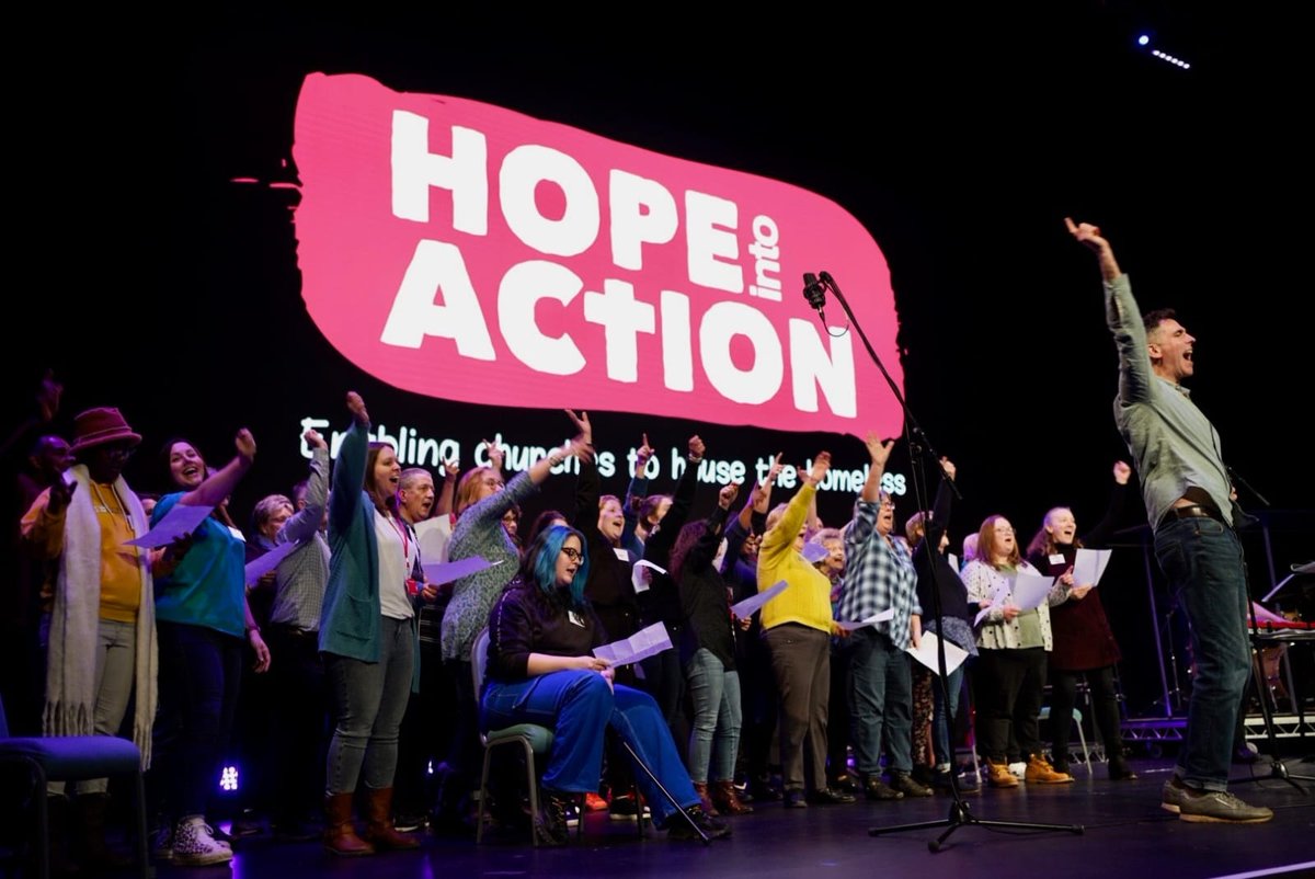 Presenting the Hope into Action Choir! A brilliant addition today thanks to @SamChaplin from @ChoirwithNoName #empowered24 #hopeintoaction