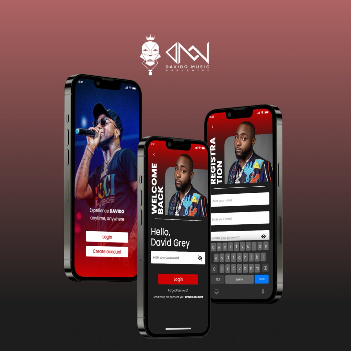 bernardchinedum's tweet photo. Day 3: created a music app for Davido, with the app you can keep track of Davido's shows, date for his new music.
#design #designchallenge #uidesign #60daysofGrowth https://t.co/IPj2n857zP