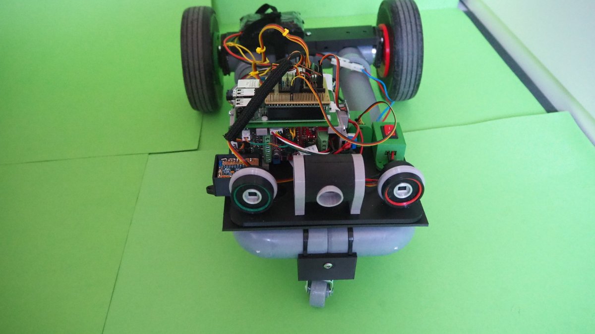 Last week the electronic was in a box. during the past i mounted all Sensors and the camera in front of the chassis. hope I can run a test with the sensors during the next days @orionrobots 
today i run a test like drive with 18RPMs 100cm forward
and it worked 👍
