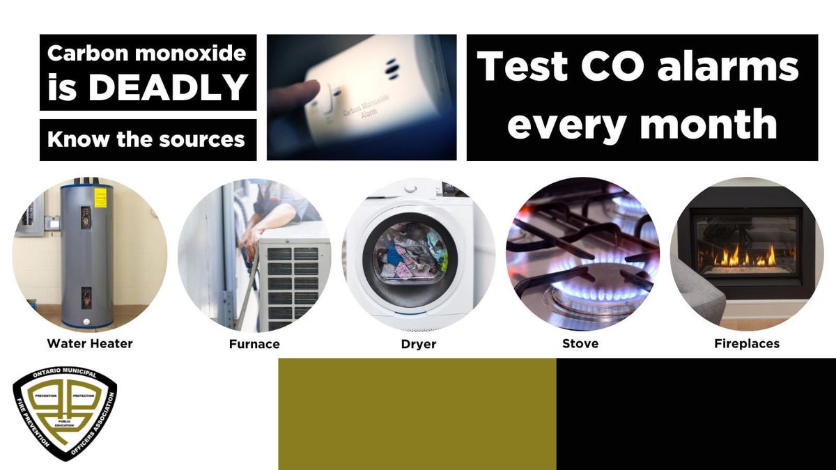 NG_FireService's tweet photo. ๐ Just like smoke alarms, carbon monoxide alarms should be tested at least every month ๐
There are a variety of sources within our home that can cause carbon monoxide poisoning. Know your sources around the home.
#NorthGrenville #NGFireService #CarbonMonoxide #COSafety https://t.co/10k5lKnUq7