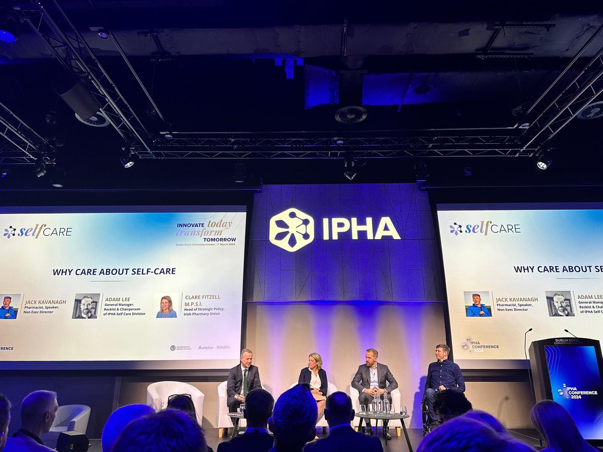 Clare Fitzell of the IPU discussing the vital role of pharmacists in promoting self-care as part of a panel discussion at the @ipha conference. #IPHAconference #ThinkPharmacy