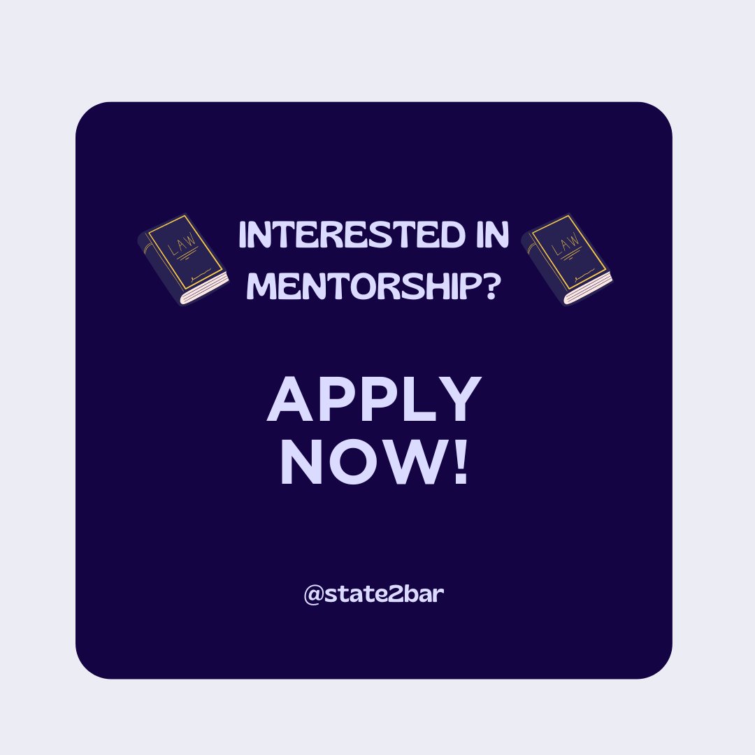 State2Bar's tweet image. 🌟 Attention: Mentee Applications Now Open! 🚀

Exciting news! If you're a university student, 18 or above, state-school educated, and dream of a career as a barrister, this is your chance to be mentored by seasoned professionals.

📌 How to Apply: docs.google.com/forms/d/e/1FAI…