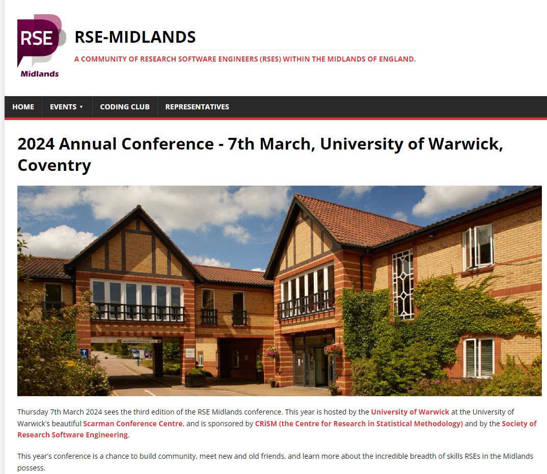 What at day! Closing time! Thanks to all participants, sponsors, presenters, and organizers for such an excellent event! We wish you all safe journey back and see you next year! #RSEMidlands2024 Sponsors: CRiSM @warwickstats @ResearchSoftEng #RSEng #RSEMidlands #RSEMidlandsCon