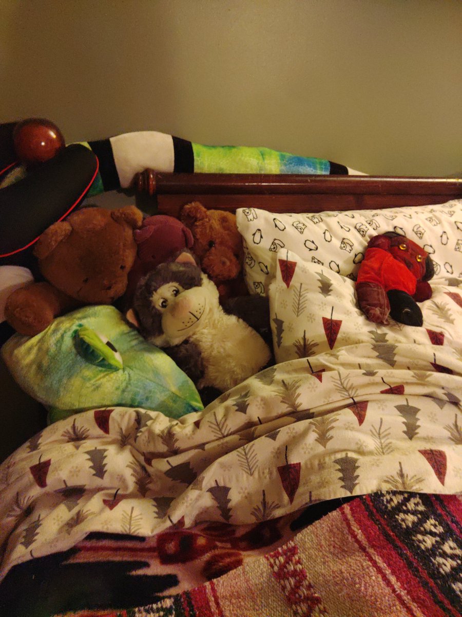 JurassicQueer's tweet photo. @artiomboy And at 70+, Wilbur the Patch Bear is twice your age and has stopped a bullet as well as traveled the world a few times. Not to mention the 5 #CatComforters and other stuffed animals that sleep with me whenever. https://t.co/hjZRuqDNMy
