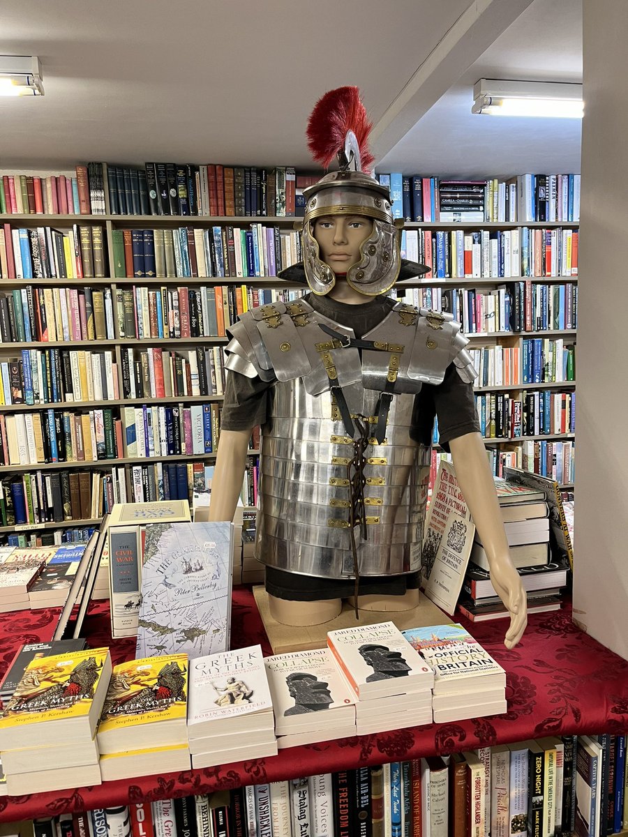 Popped into @westwood_books in Sedbergh today & met this fellow. Managed to pick up a book on Roman St Albans from its great Roman section! And the staff dressed up to celebrate #WorldBookDay and local school kids had been visiting. Brilliant to see a thriving Indy bookshop