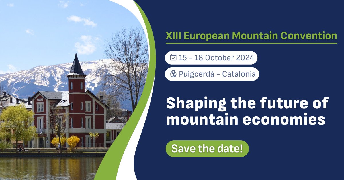 Pstt! 📢 We organise with @Euromontana and @gencat the XIII European #Mountain Convention! 🗻✨ Four days in the #Pyrenees to focus on the future of mountain economies💚 Don’t miss it!!! 📅15-18 Oct 2024 📌Puigcerdà, Catalonia ✍️docs.google.com/forms/d/e/1FAI…