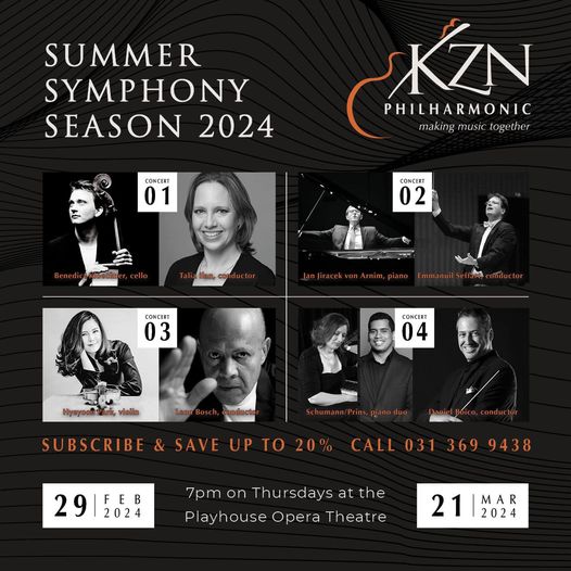 Tonight @KZNPhilharmonic Orchestra presents the second instalment of their Summer Season. The show takes place every Thursday from 29 FEB - 21 MAR. 

Tickets available at Quicket:
quicket.co.za/.../32978-kwaz…

#VisitDurban #EndlessFunSeason #Orchestra #KZNPhil #SymphonySeason
