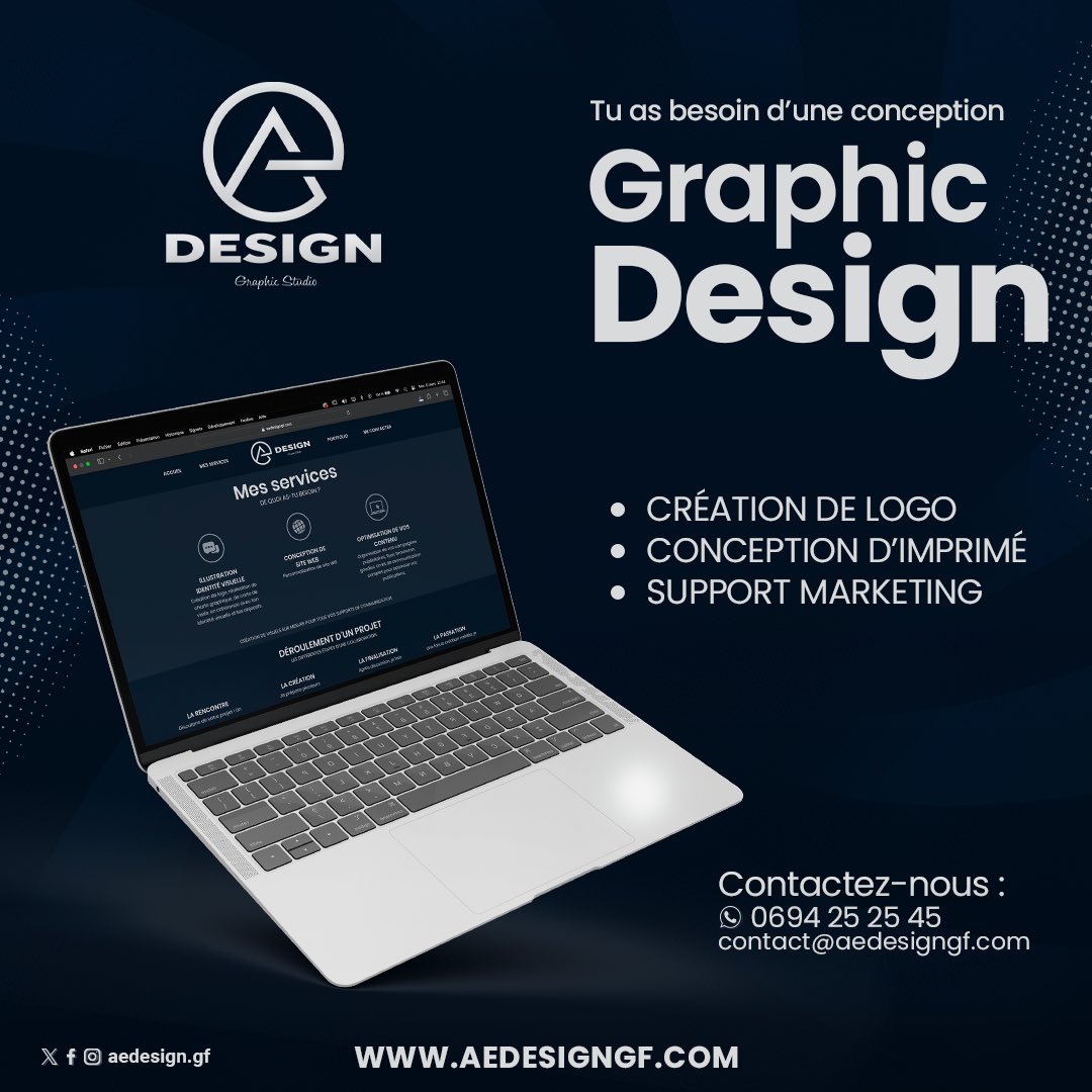 Pour vos besoin graphique

📱: 0694 25 25 45
📥 : contact@aedesigngf.com

#aedesign #graphistefreelance #graphic #creation #communication #designgraphic #creativity #Illustration #designdelogo #conception #artvisuel #freelance #digitalart #marketing