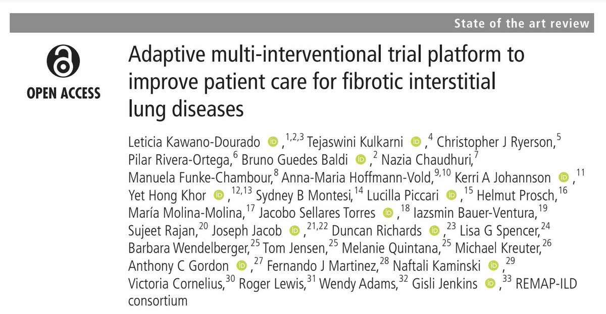 1/ Hot off the press 💥#REMAPILD concept and foundations now published on @ThoraxBMJ Result of the effort of so many people! Kudos everyone to push for more efficient research in ILD! Special thanks to @BerryConsultant @ActionPFcharity @EU_IPFF + thorax.bmj.com/content/early/…