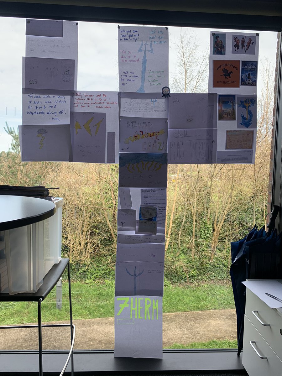 MrP_Teacher's tweet photo. 7Herm smashed their display for the new tutor read competition for World Book Day!📖🌍 Amazing work by all students. Fingers crossed for Percy Jackson as the new tutor read 🤞🏽 #WBD https://t.co/moNy2xllmx