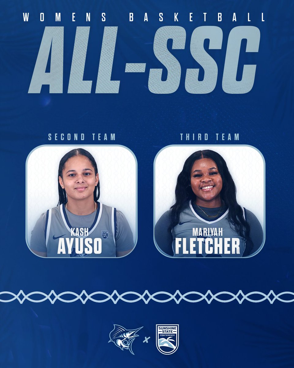 Shoutout to Kash Ayuso and Mariyah Fletcher from @SailfishWBB for being named to the All-SSC team!! #FEARtheFISH 🐟🏀