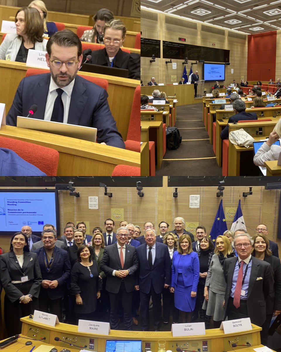 Vergadering van de <a href="/PACE_News/">PACE</a> Standing Committee (delegatieleiders) in de Franse Senaat <a href="/CasparvdBerg/">Caspar van den Berg</a> sprak tijdens de Current Affairs debatten over de dood van Navalny en 2 jaar agressie-oorlog van Rusland tegen Oekraïne