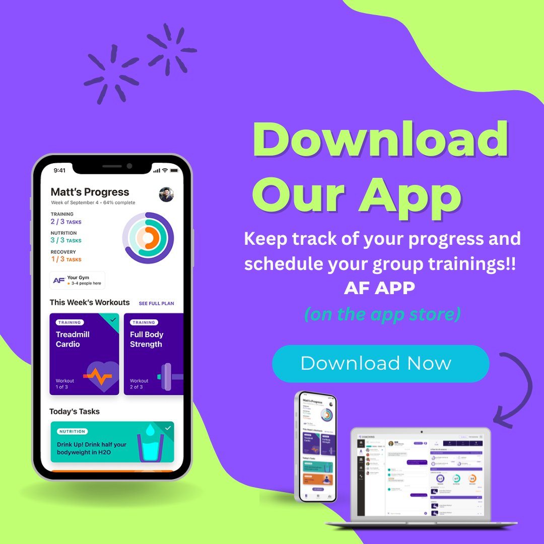 Have you downloaded the AF app yet? Now is your chance!! Track your progress! 💪 #AFskokie #AFapp #fitness #journey #Gym